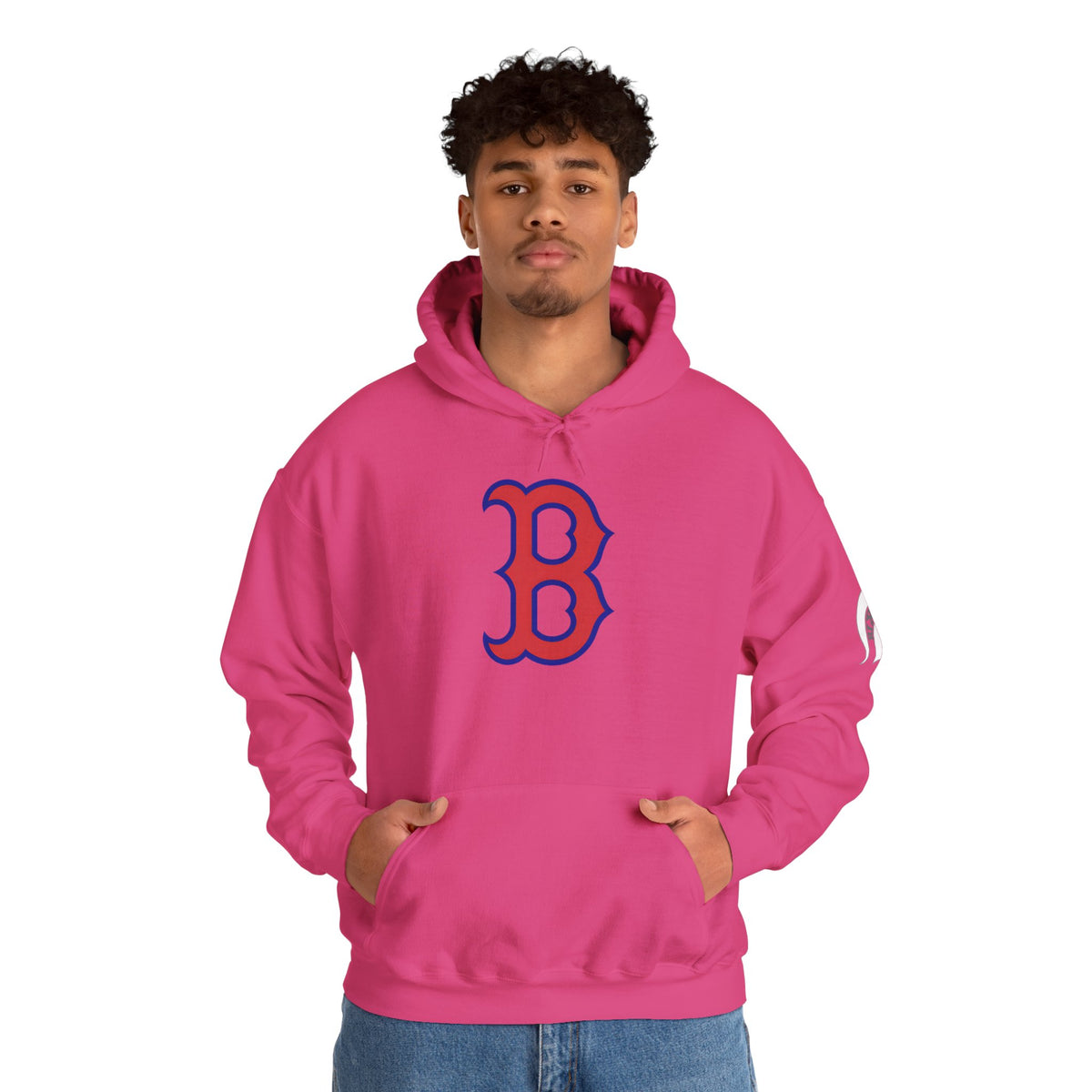 Bixby Spartans 'B' Logo With Sleeve Spartan Hoodie