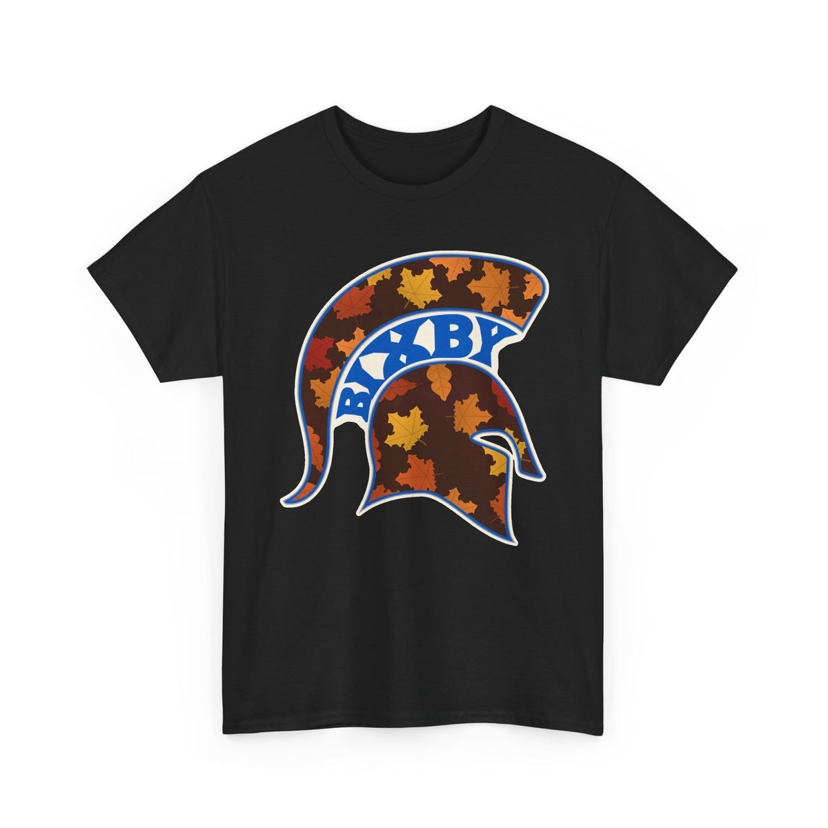 Bixby Spartans Fall Leaves Helmet Tee – Autumn Game Day Shirt