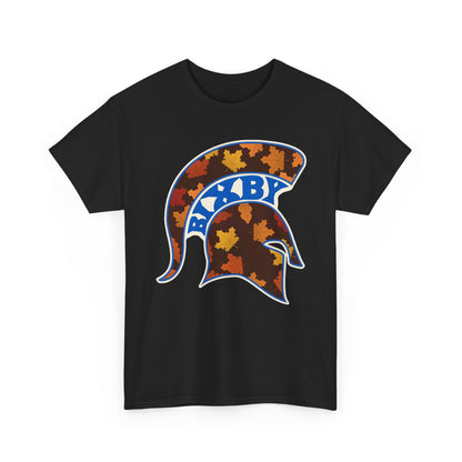 Bixby Spartans Fall Leaves Helmet Tee – Autumn Game Day Shirt