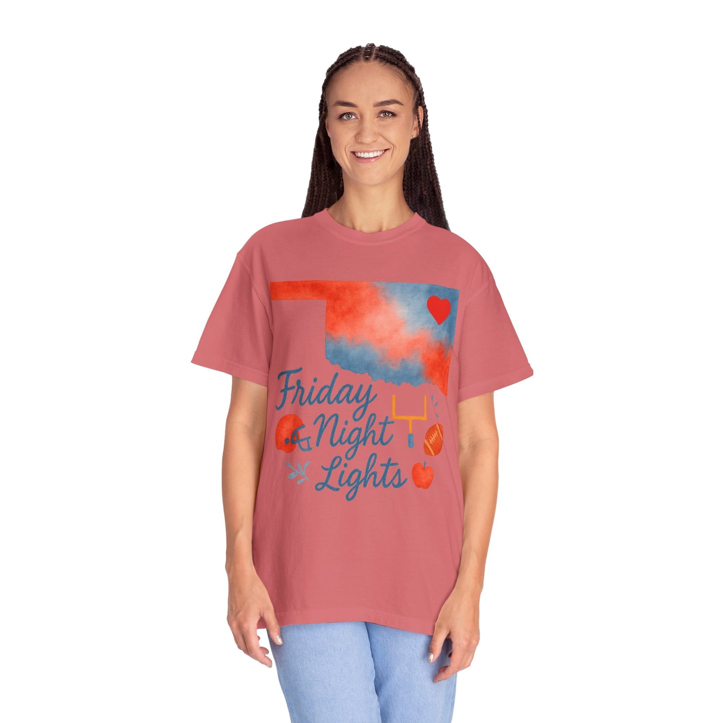 Friday Night Lights Bixby OK Watercolor Comfort Colors Tee