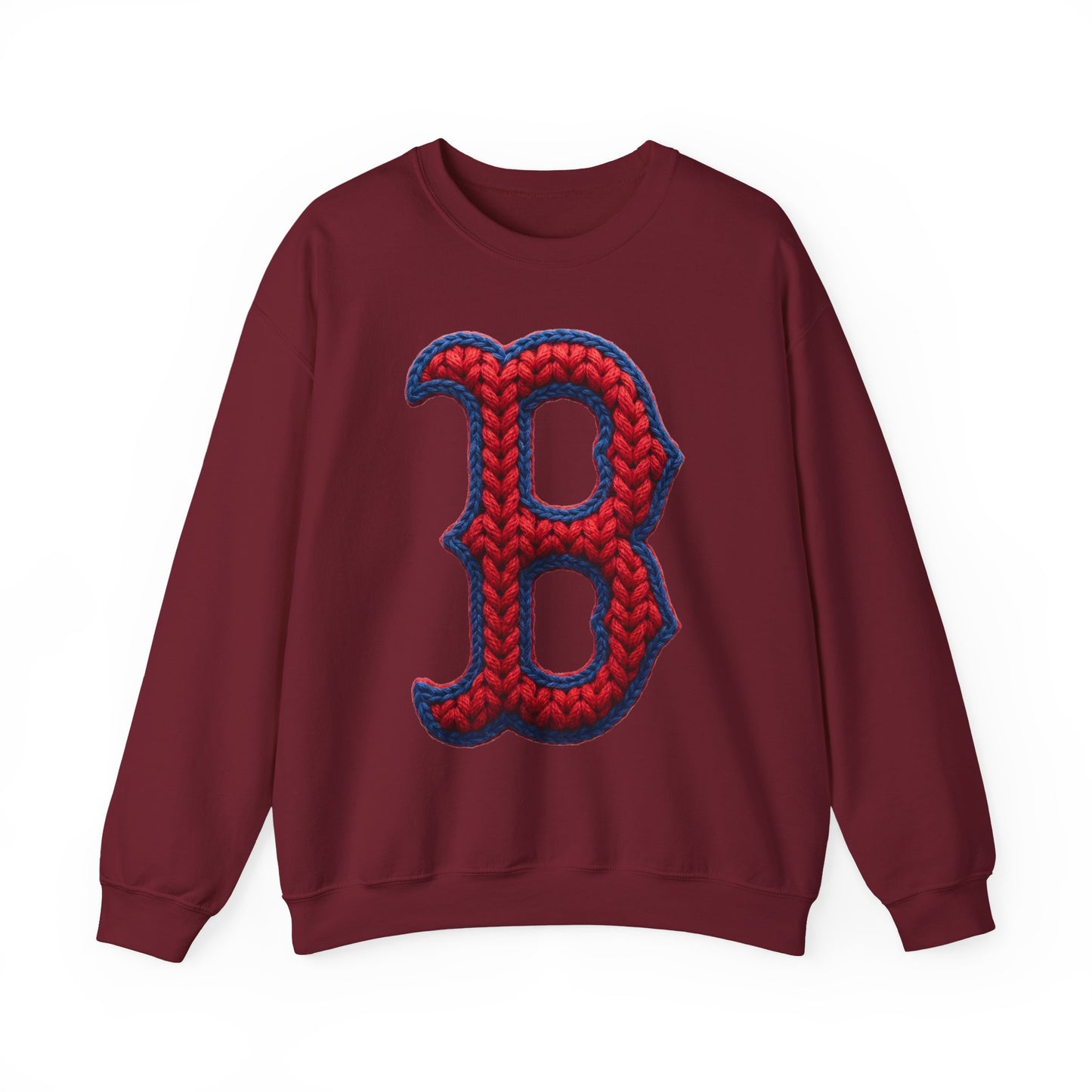 Spartan B Crewneck Knit-Print Gildan Sweatshirt