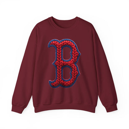 Spartan B Crewneck Knit-Print Gildan Sweatshirt