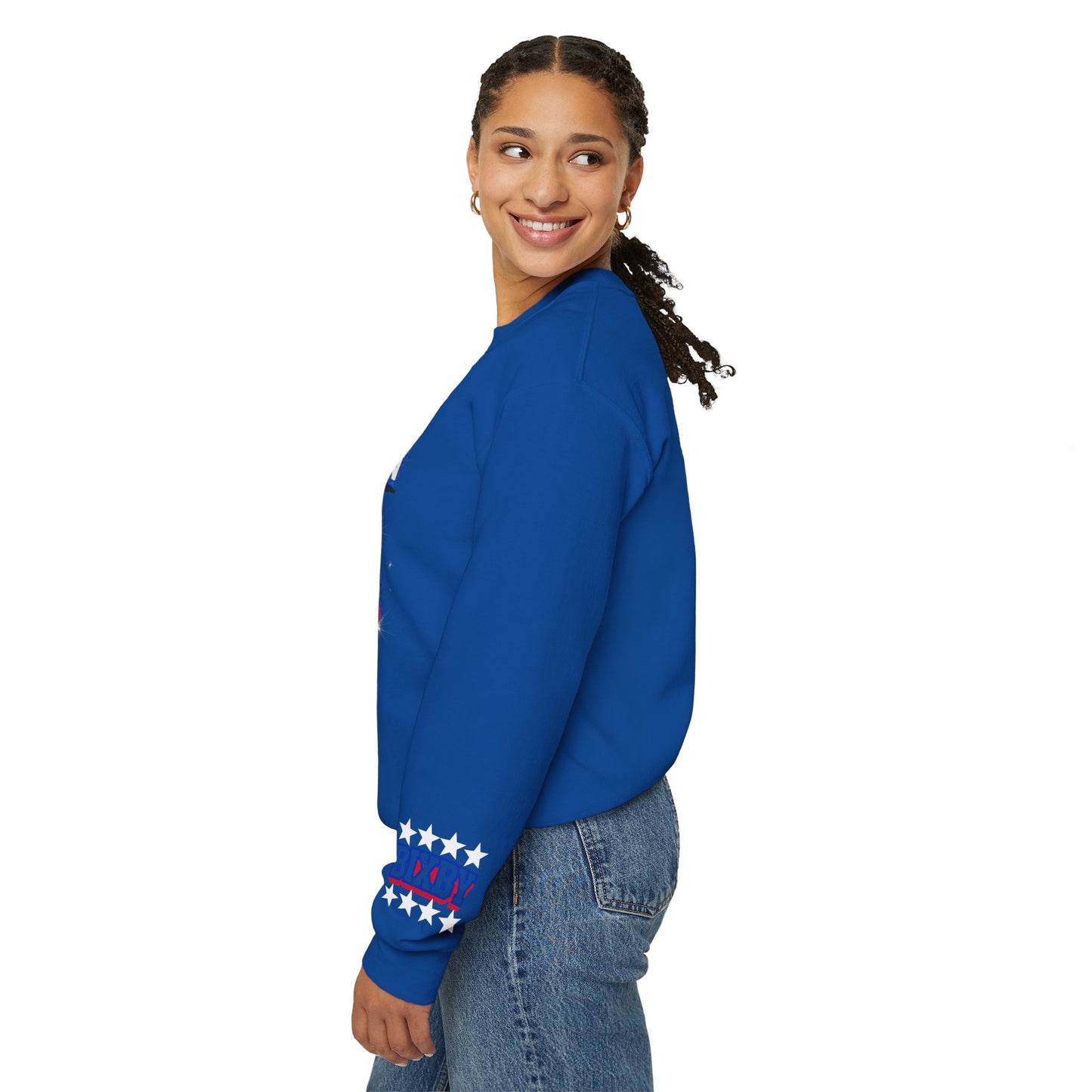 Bixby Spartans Cheer Vibes With Sleeve Print Gildan Sweatshirt