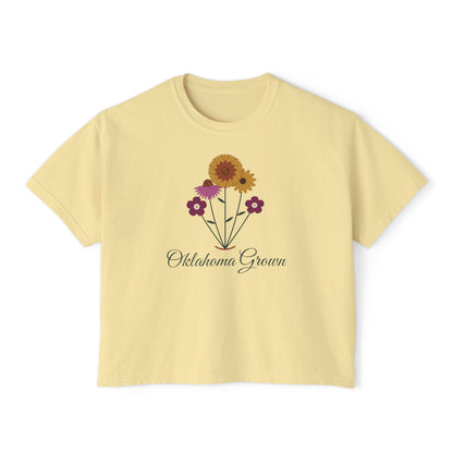 Oklahoma Grown Wildflower Boxy Comfort Colors Tee