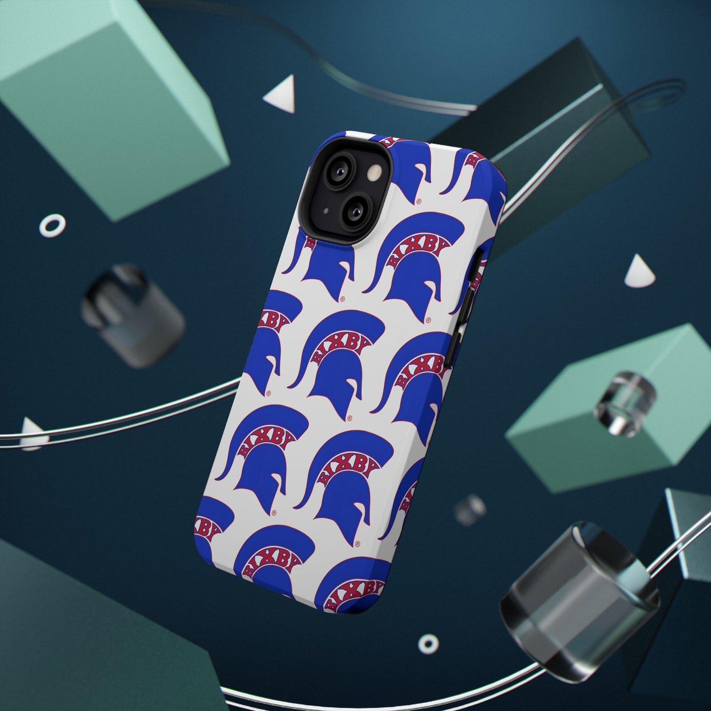 Bixby Spartan Blue Logo Impact Resistant iPhone Case