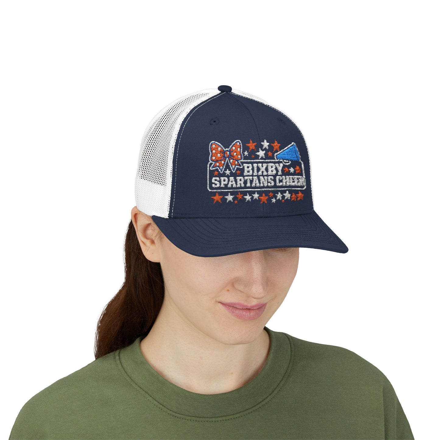 Bixby Spartans Cheer Embroidered Trucker Snapback