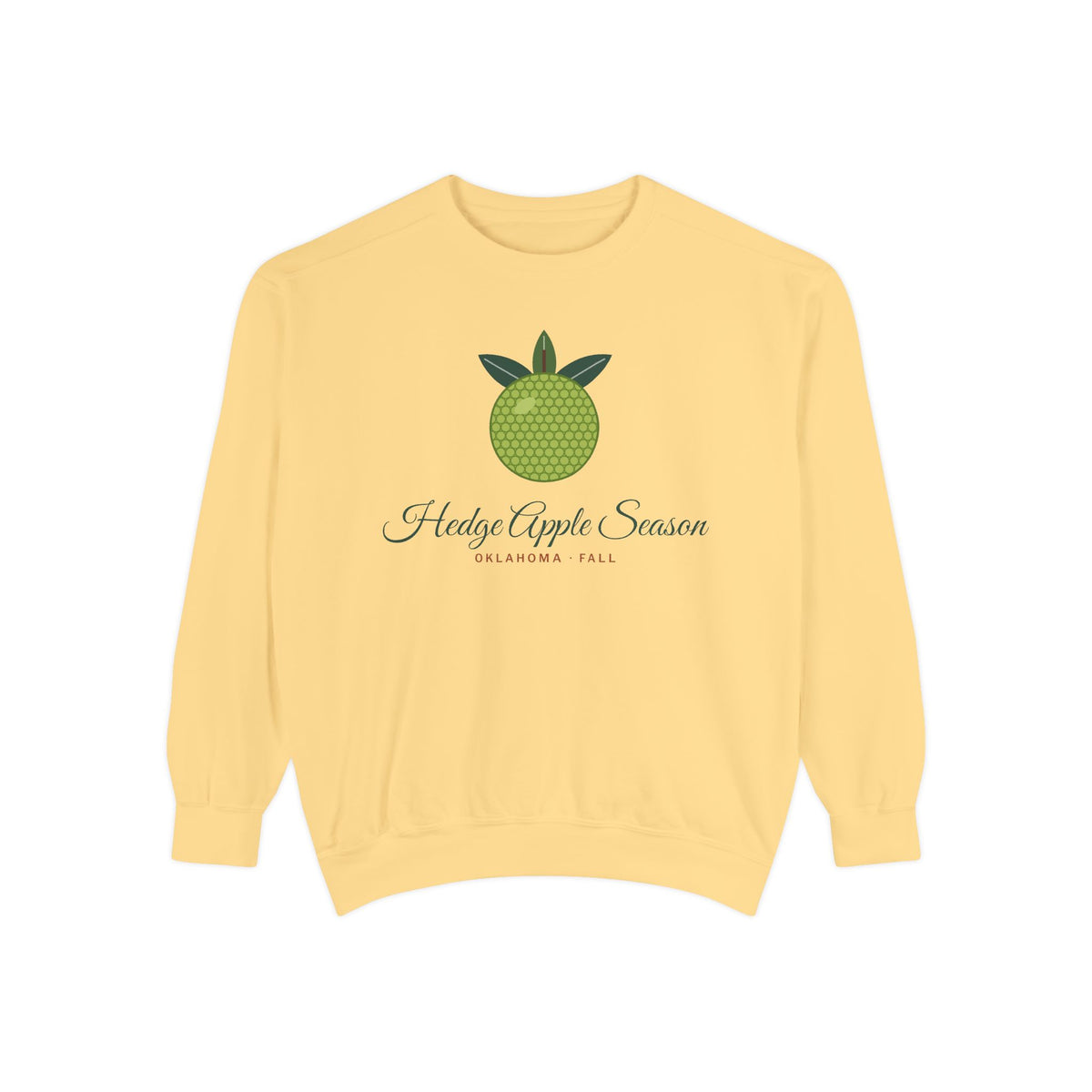 Hedge Apple Season Oklahoma Crewneck Sweatshirt | Comfort Colors