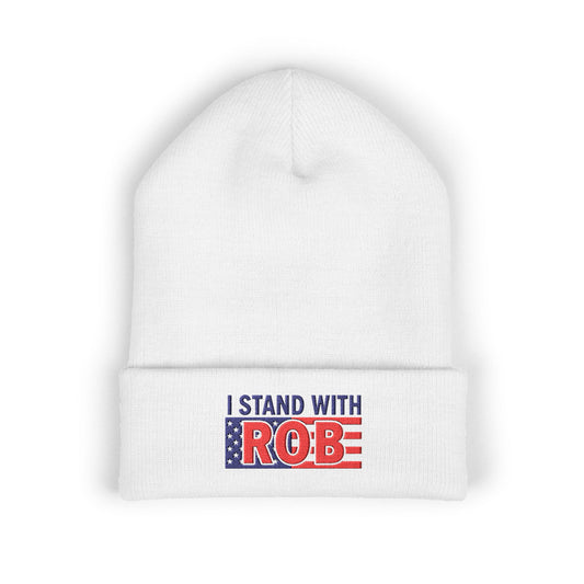 Patriotic Flag - I Stand With Rob Embroidered Beanie