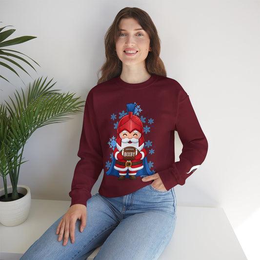 Spartan Football Santa Gildan Sweatshirt With Sleeve Print