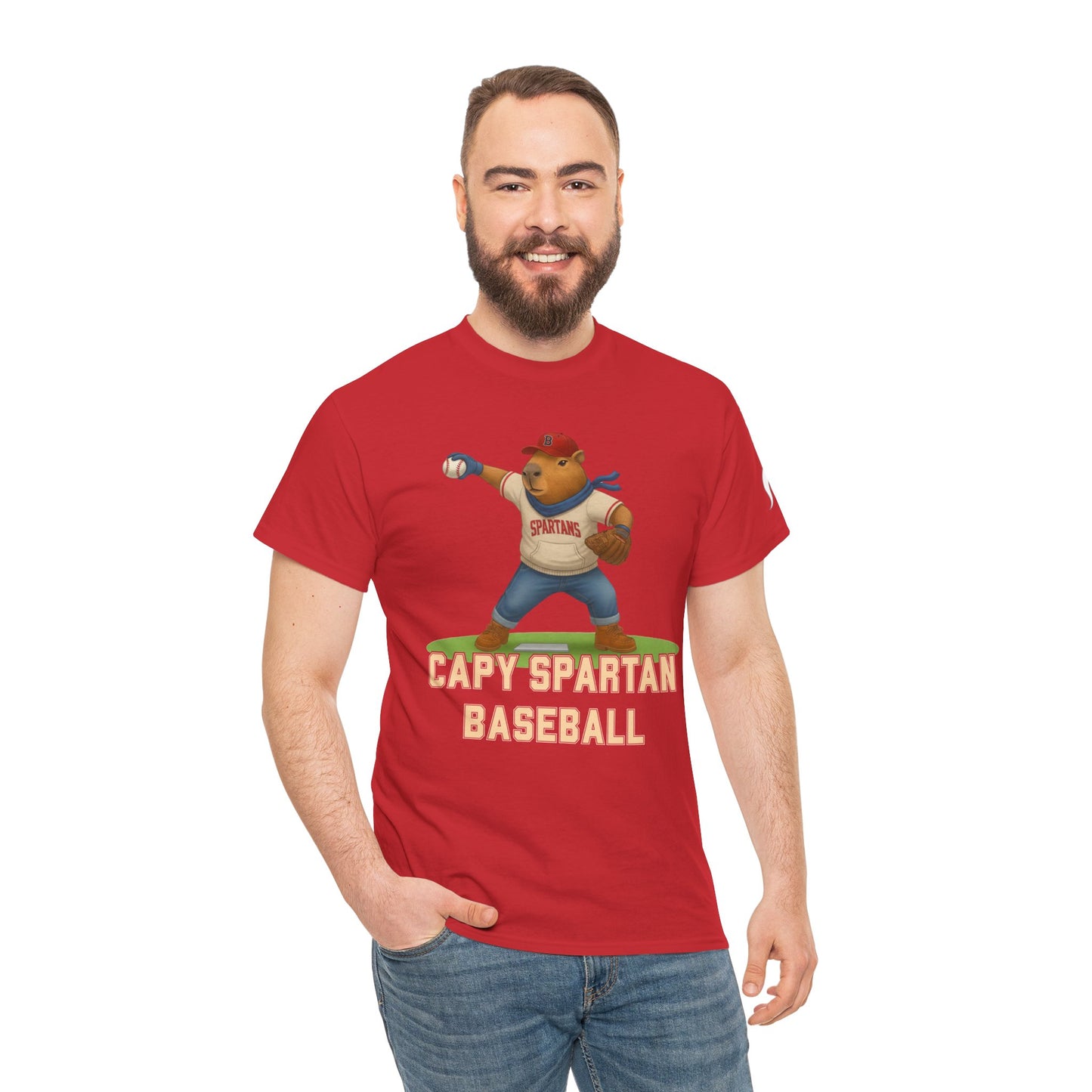 Capy Spartan Baseball Gildan Tee