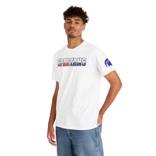 Spartans Athletic Letter Chest and Left Sleeve Gildan Tee