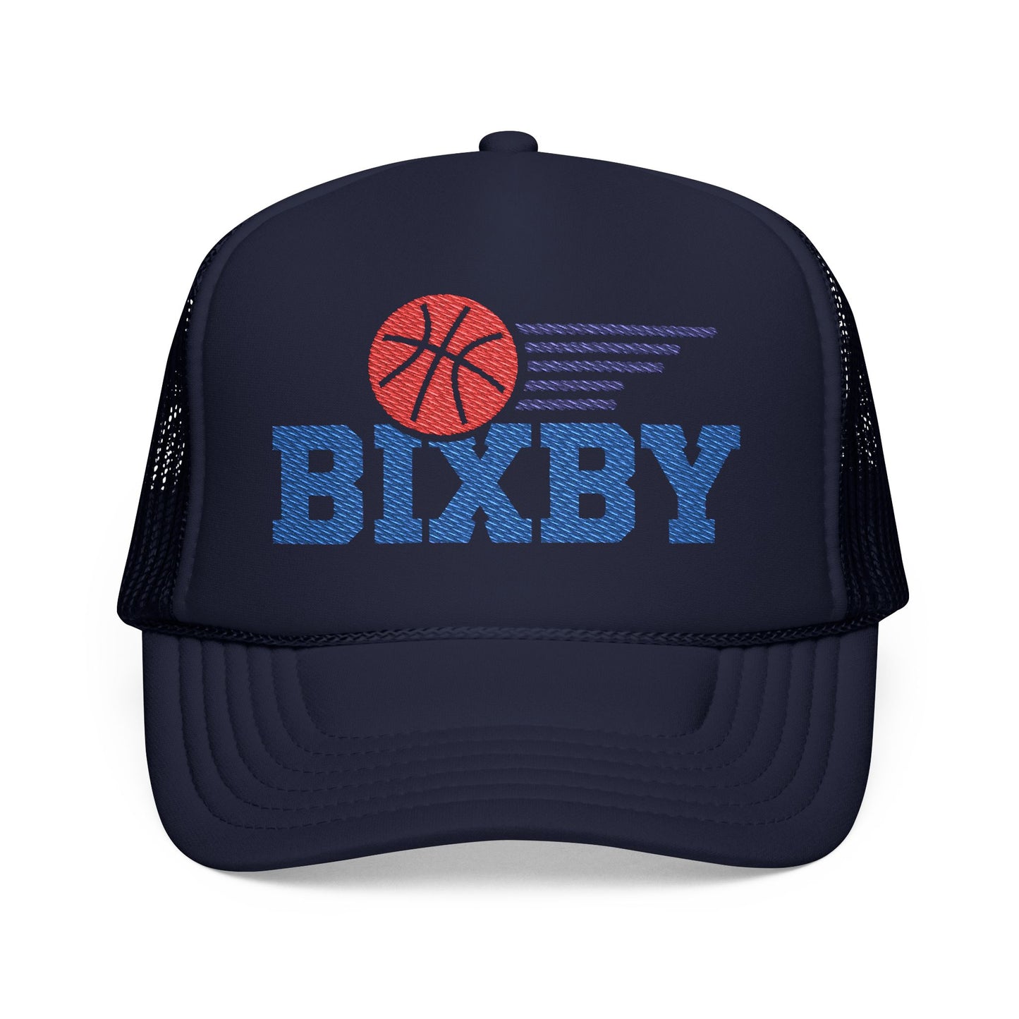 Bixby Spartan Basketball Embroidered Foam Trucker Hat