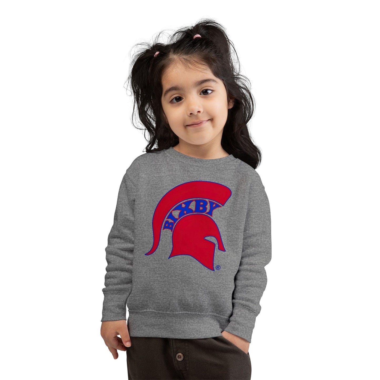 Bixby Spartan Red Logo Toddler Rabbit Skins Sweatshirt
