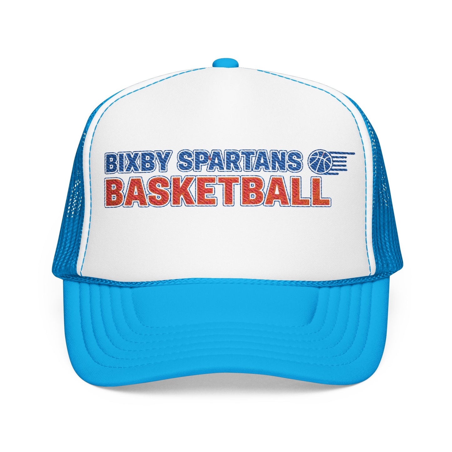 Bixby Spartan Basketball Embroidered Foam Trucker Hat