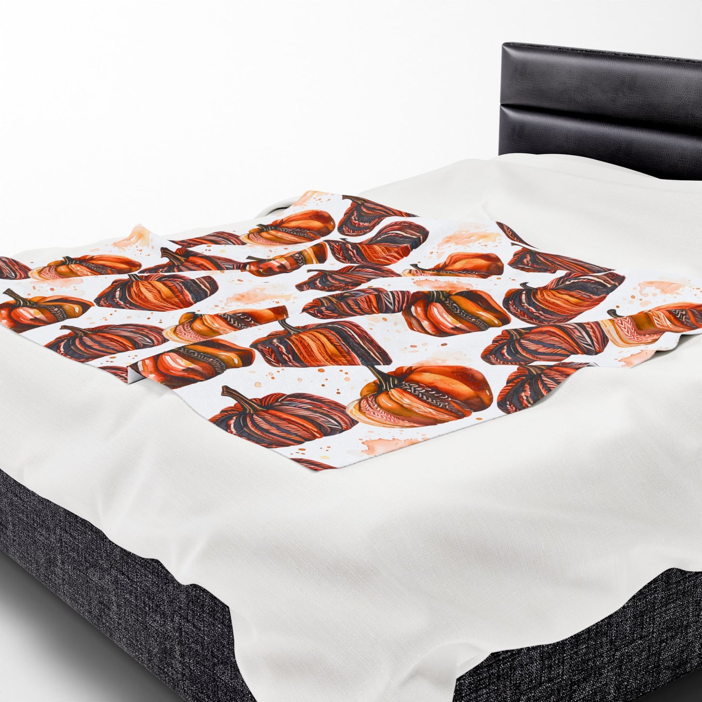 Autumn Pumpkin Paradise Velveteen Plush Blanket