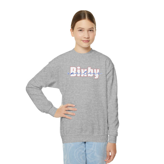 Bixby Spartans Cursive Youth Gildan Sweatshirt