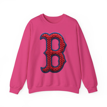 Spartan B Crewneck Knit-Print Gildan Sweatshirt