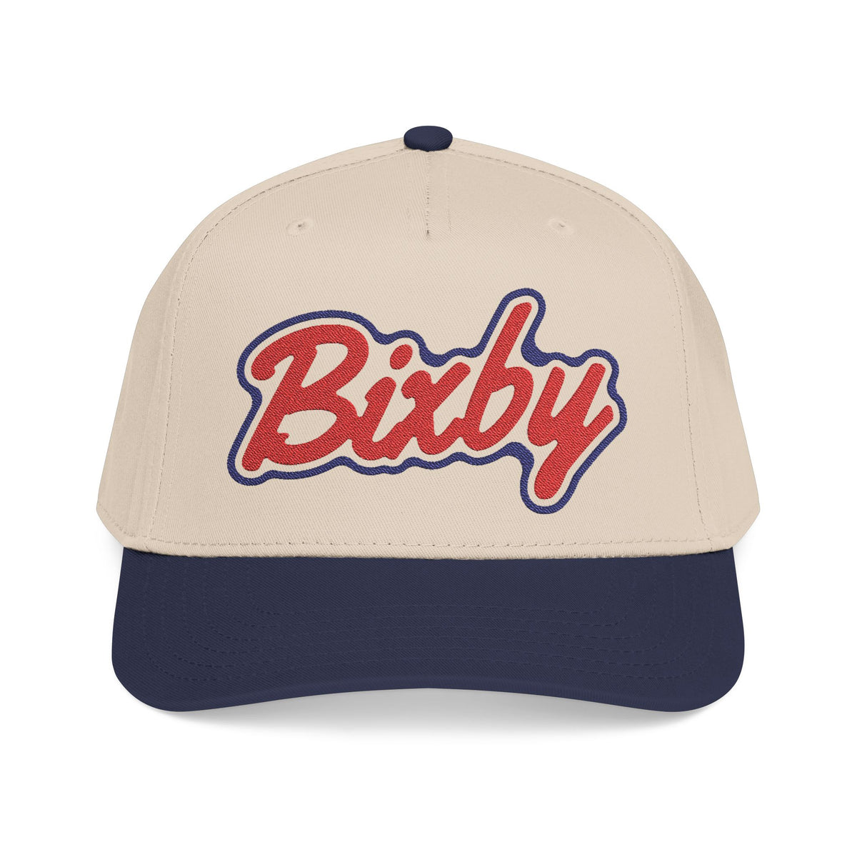 Bixby Spartans Retro Script Embroidered Mid-Profile Snapback Cap – Structured Ball Cap