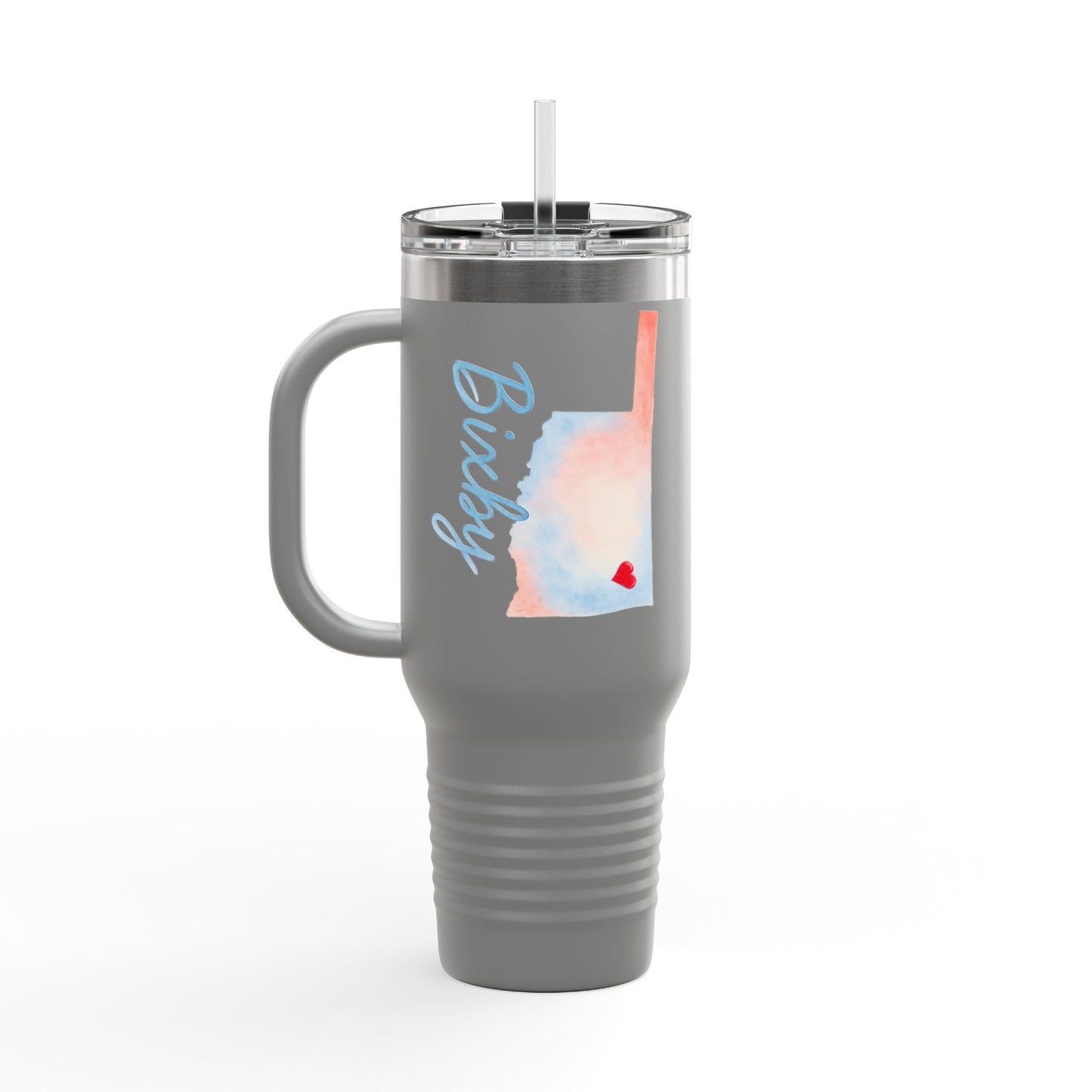 Bixby OK Watercolors 40 Ounce Insulated Travel Mug