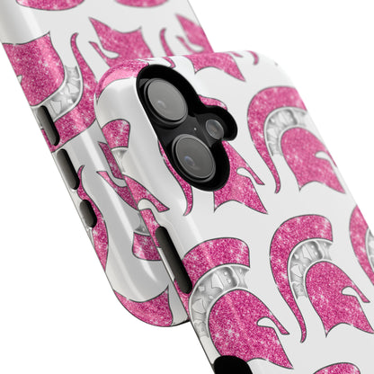 Bixby Spartan Pink Bling Logo Impact Resistant iPhone Case