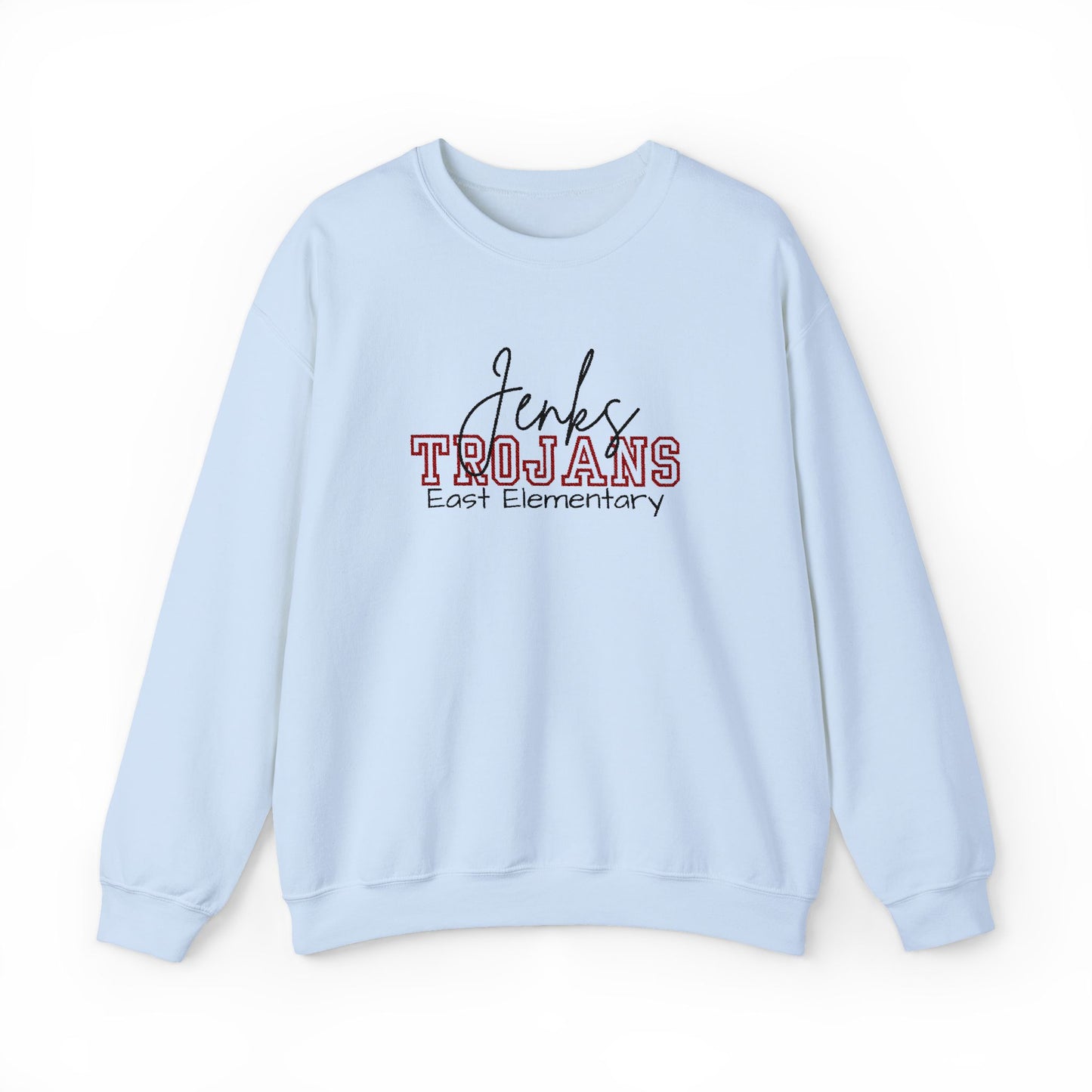 Personalized Embroidered Jenks Trojans Crewneck Sweatshirt