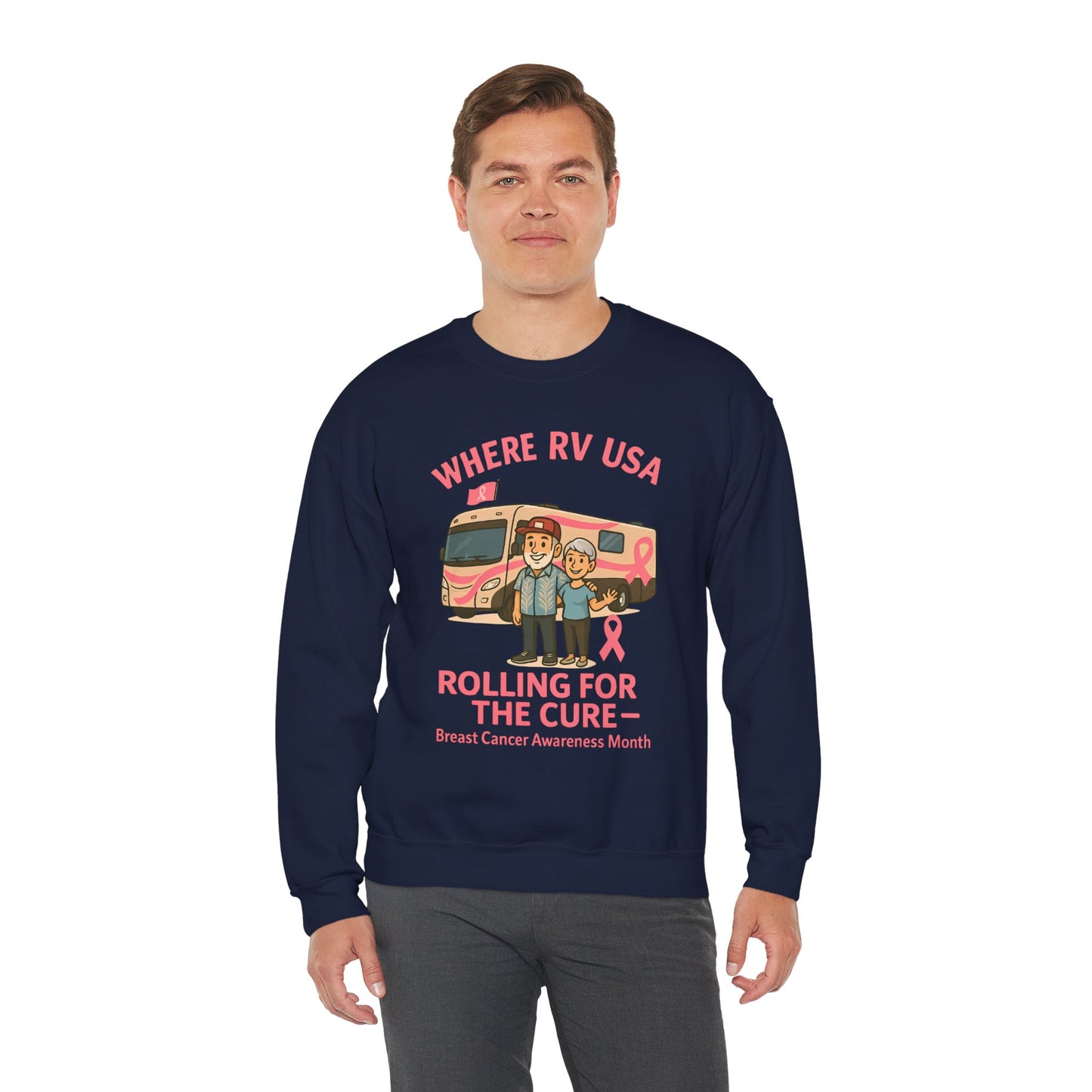 Where RV USA Breast Cancer Awareness Gildan Sweatshirt