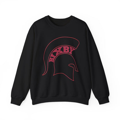 Bixby Spartan Red Outline Gildan Sweatshirt