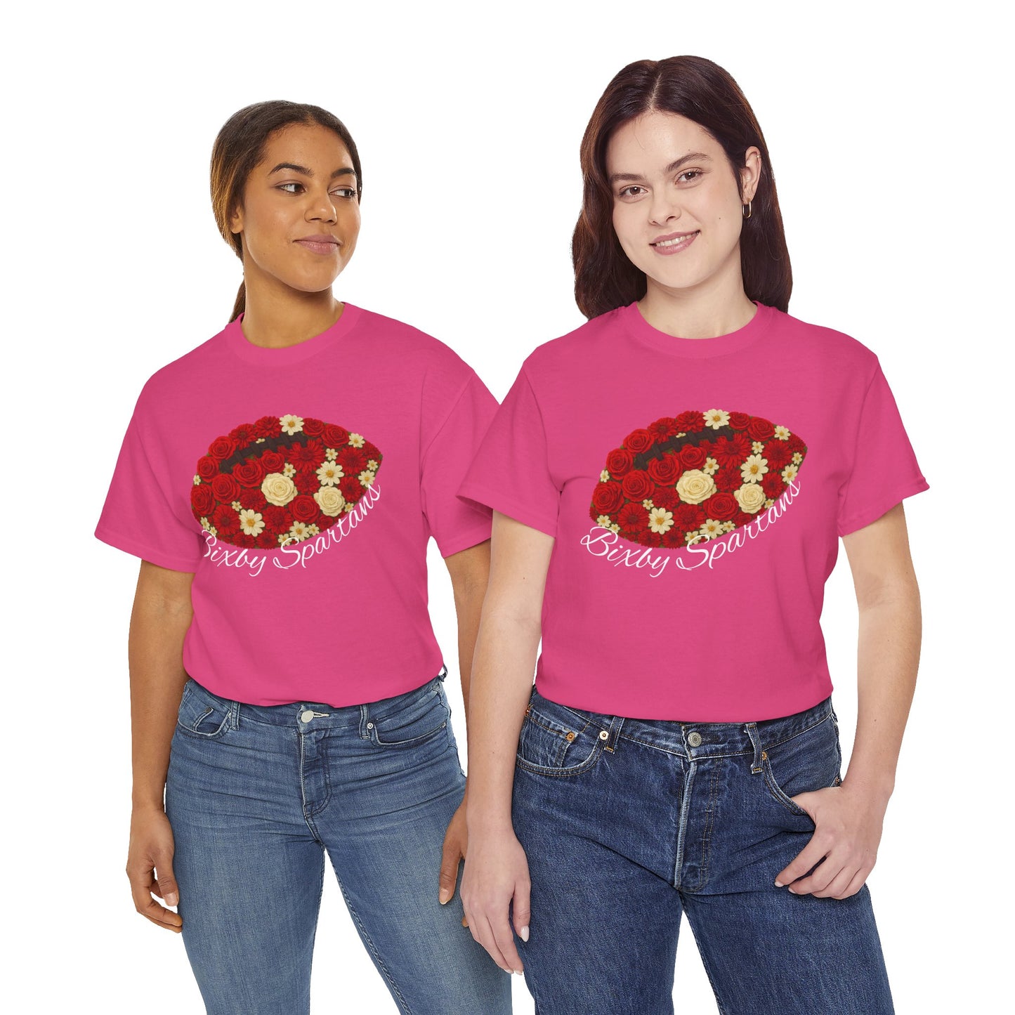 Bixby Spartans Floral Gildan Tee