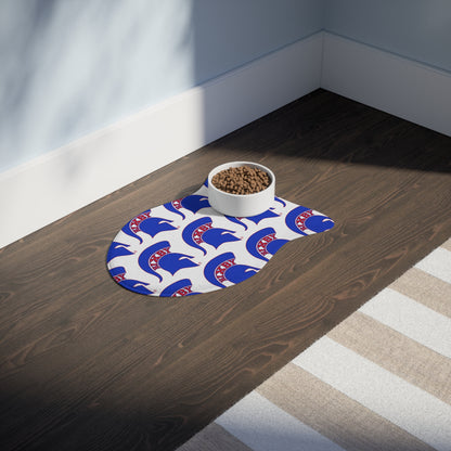 Spartan Blue Logo Pet Feeding Mat