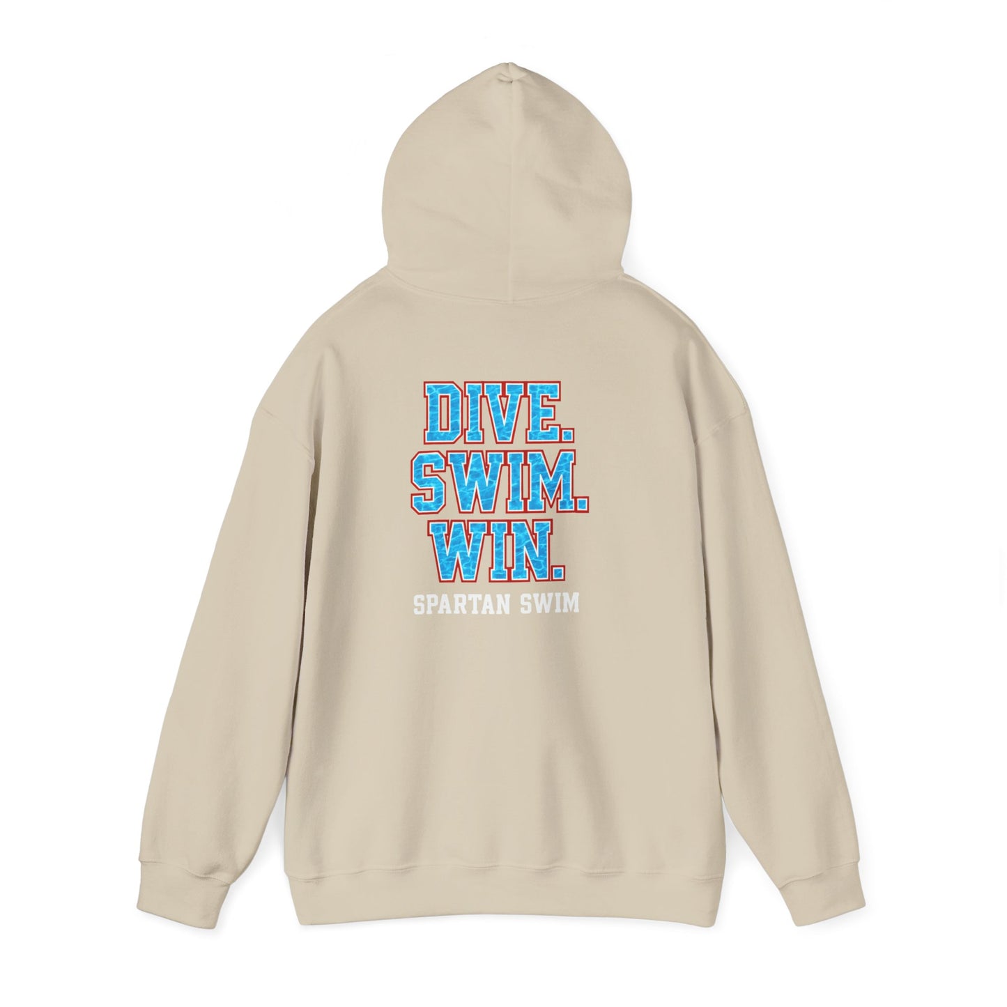 Dive. Swim. Win. Spartan Swim Gildan Hoodie