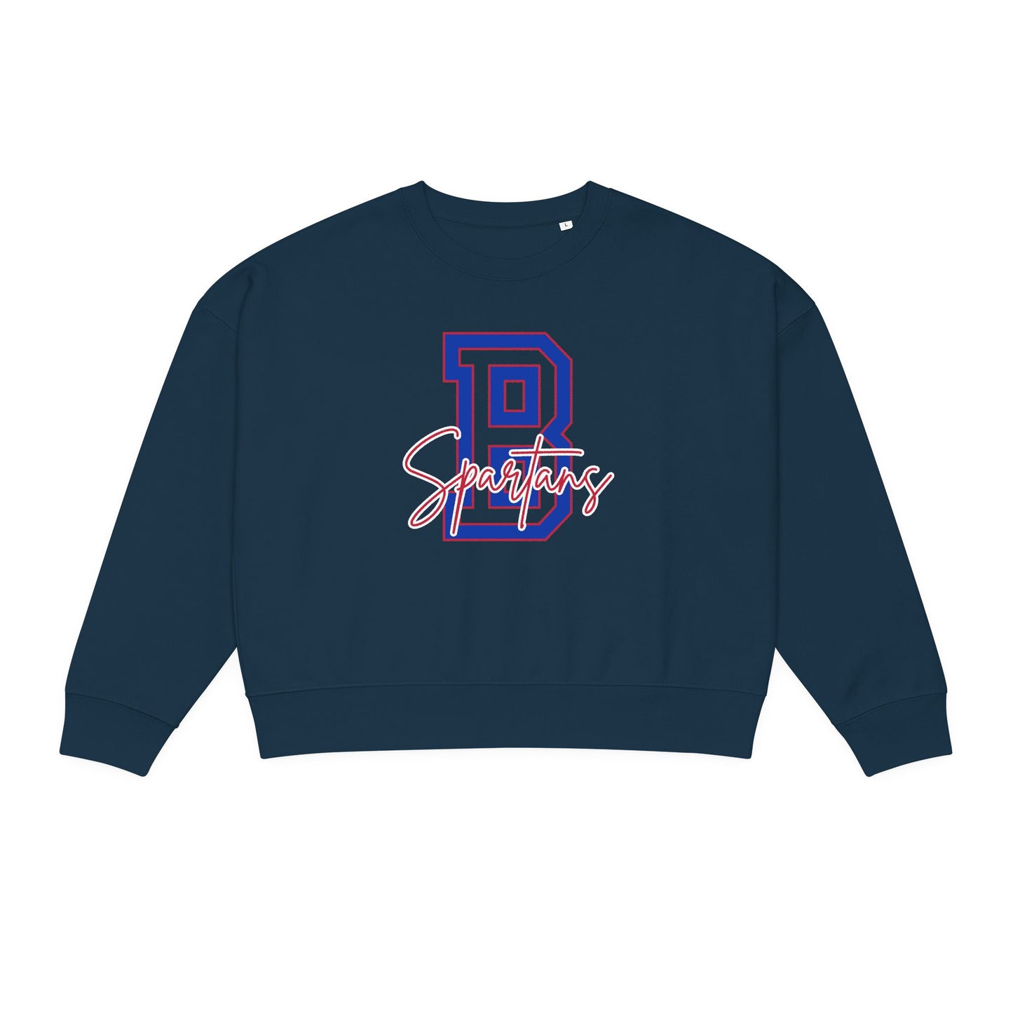 Bixby Spartans Varsity Letter Premium Stanley Stella Boxy Sweatshirt
