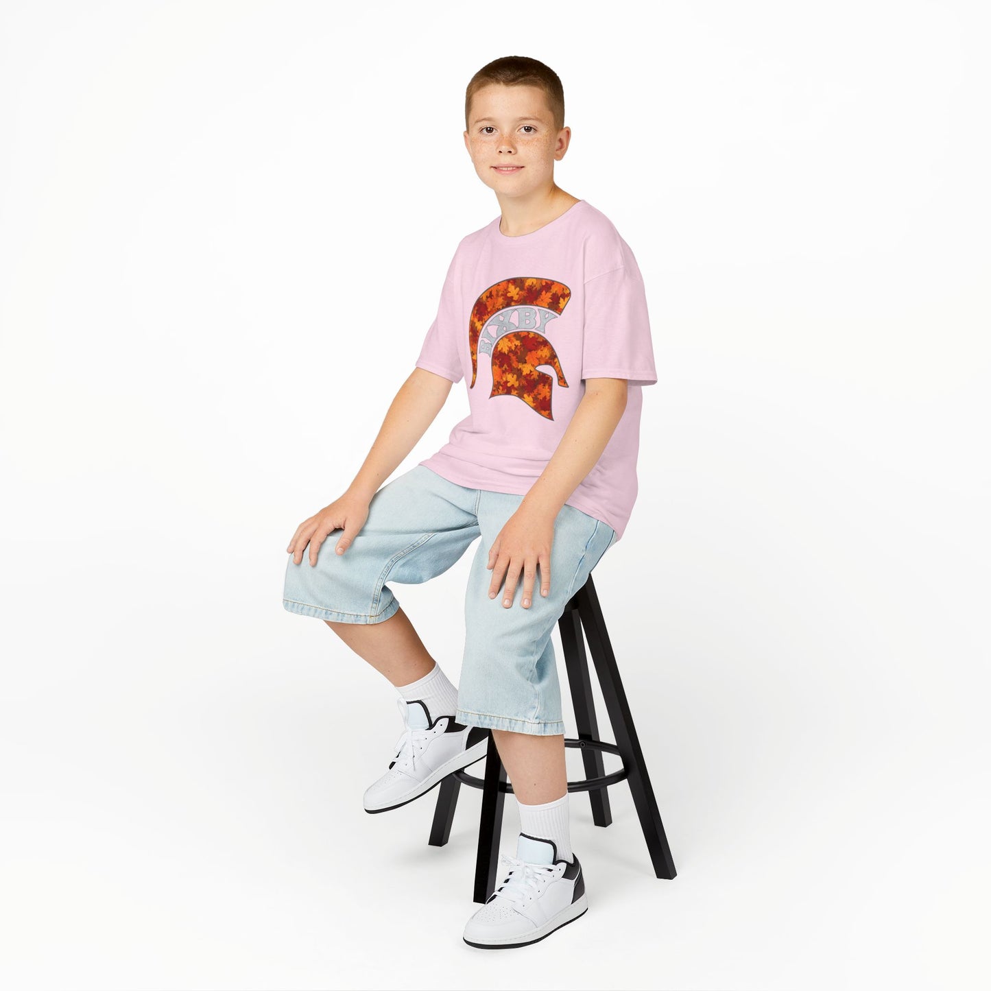 Bixby Spartan Fall Helmet Youth Gildan Tee