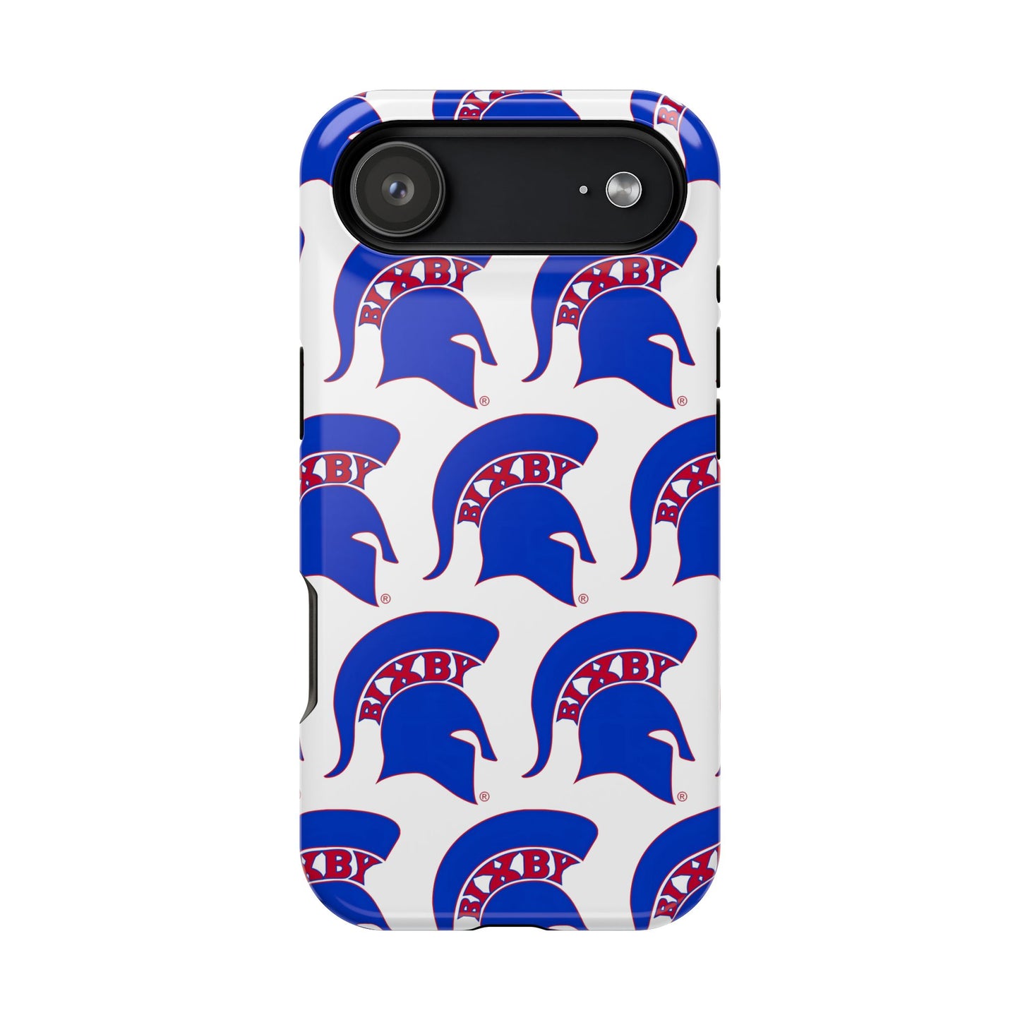 Bixby Spartan Blue Logo Impact Resistant iPhone Case