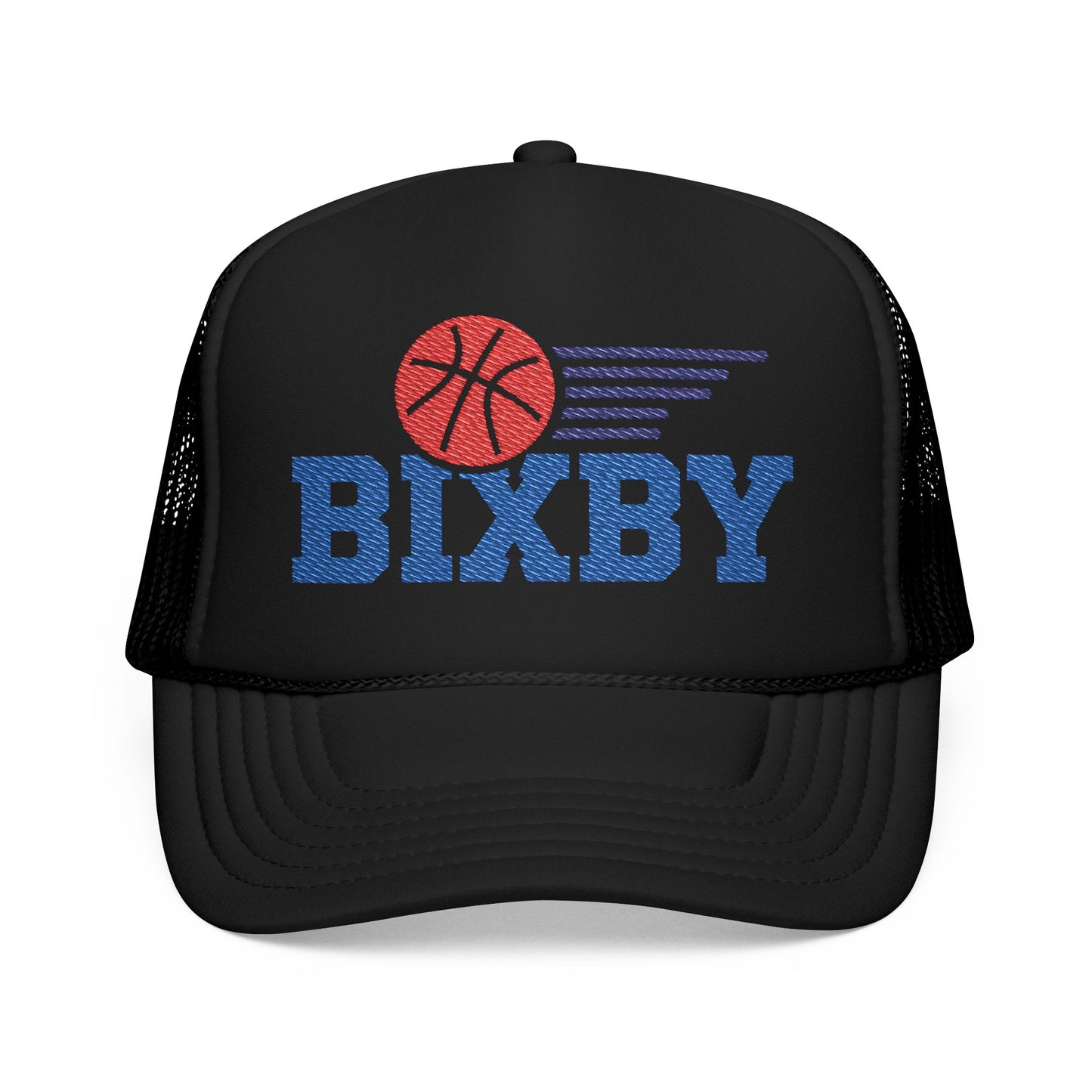 Bixby Spartan Basketball Embroidered Foam Trucker Hat