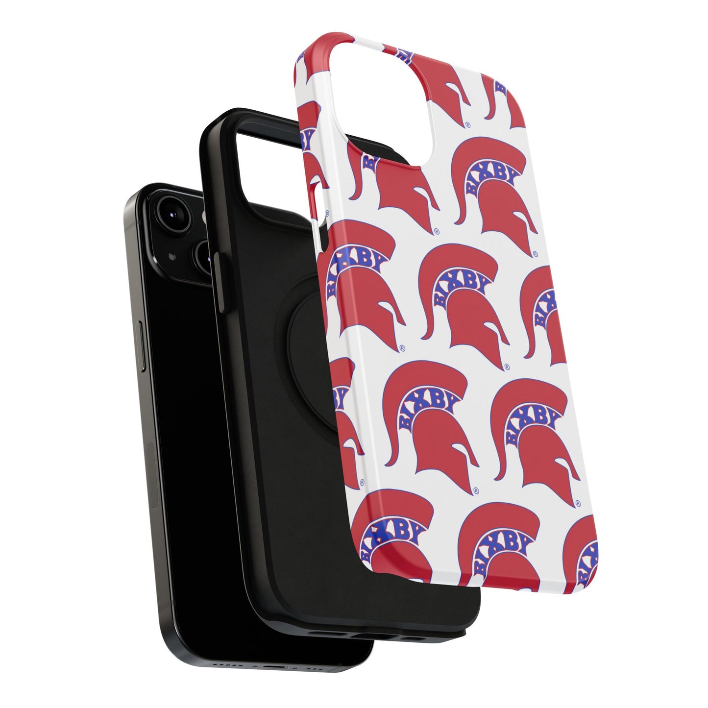 Bixby Spartan Red Logo Impact Resistant iPhone Case