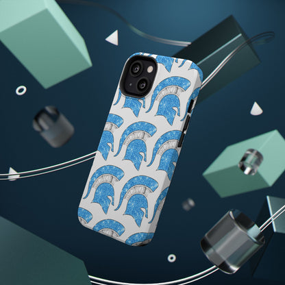 Bixby Spartan Blue Bling Logo Impact Resistant iPhone Case