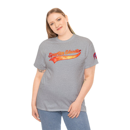 Spartan Educator Fall Design Gildan Tee With Sleeve Logo