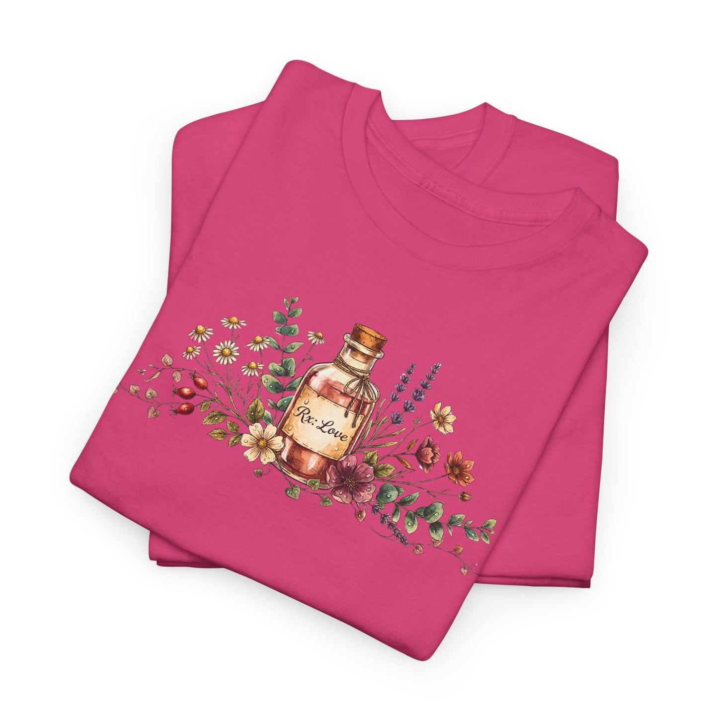 Prescription Bottle Floral 'Filled With Love' Tee | Floral Pill Bottle Shirt