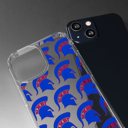 Spartan Blue Logo Clear Apple Phone Case