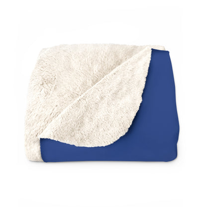 Spartan White Logo Comfy Sherpa Fleece Blanket