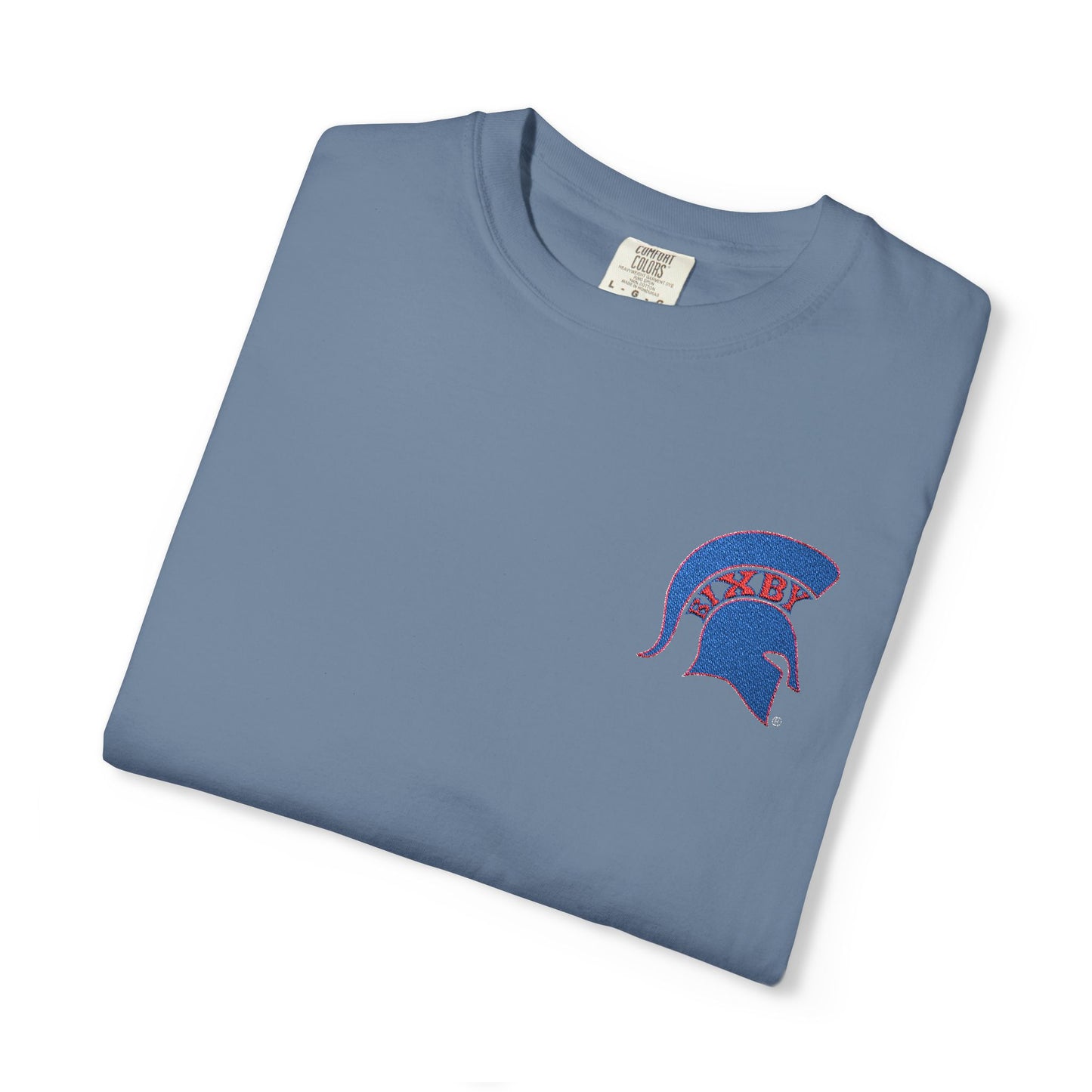 Bixby Spartan Red Embroidered Logo Comfort Colors Tee