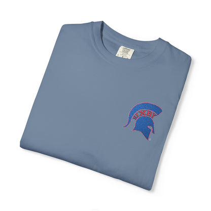 Bixby Spartan Red Embroidered Logo Comfort Colors Tee