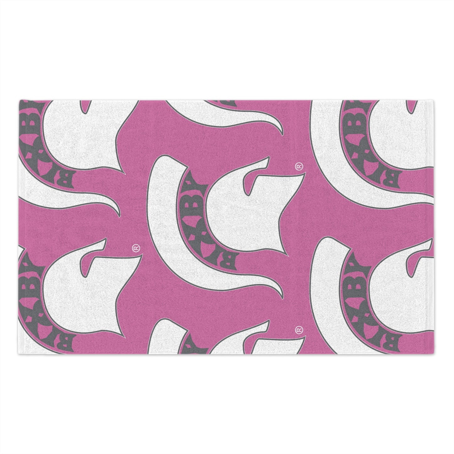 White Spartan Logo Rally Towel