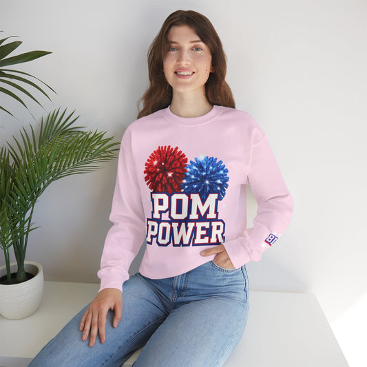 Pom Power With Sleeve Print Gildan Sweatshirt