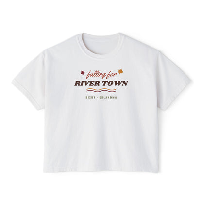 Falling for River Town Boxy Comfort Colors Tee