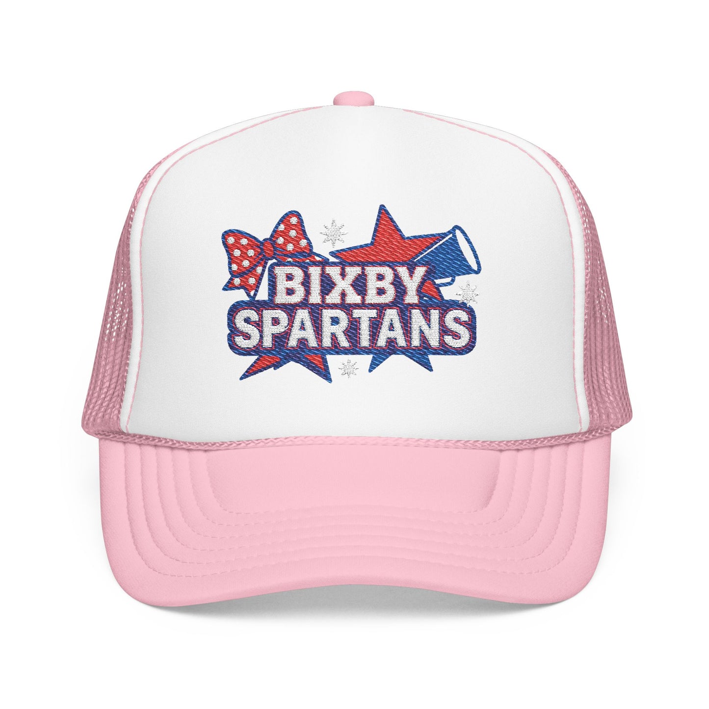 Bixby Spartans Cheer Embroidered Foam Trucker Hat