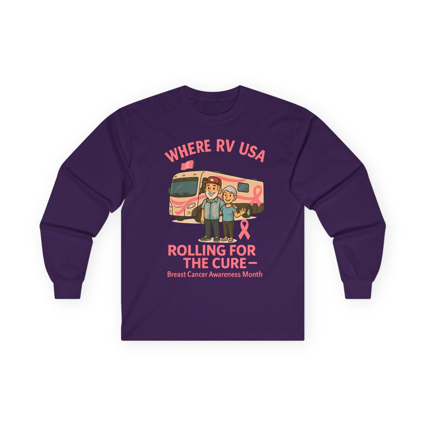 Where RV USA Breast Cancer Awareness Gildan Long Sleeve Shirt