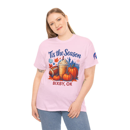 Bixby Football Mom Pumpkin Spice Vibes Gildan Tee