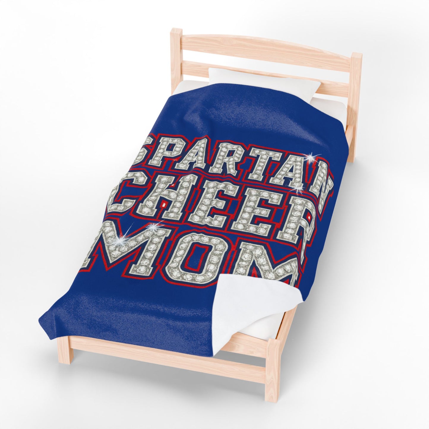 Spartan Cheer Mom Velveteen Plush Blanket