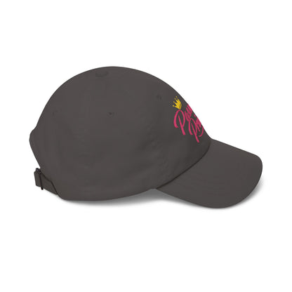 Passenger Princess Dad Cap – Embroidered White Baseball Hat with Pink Script and Crown